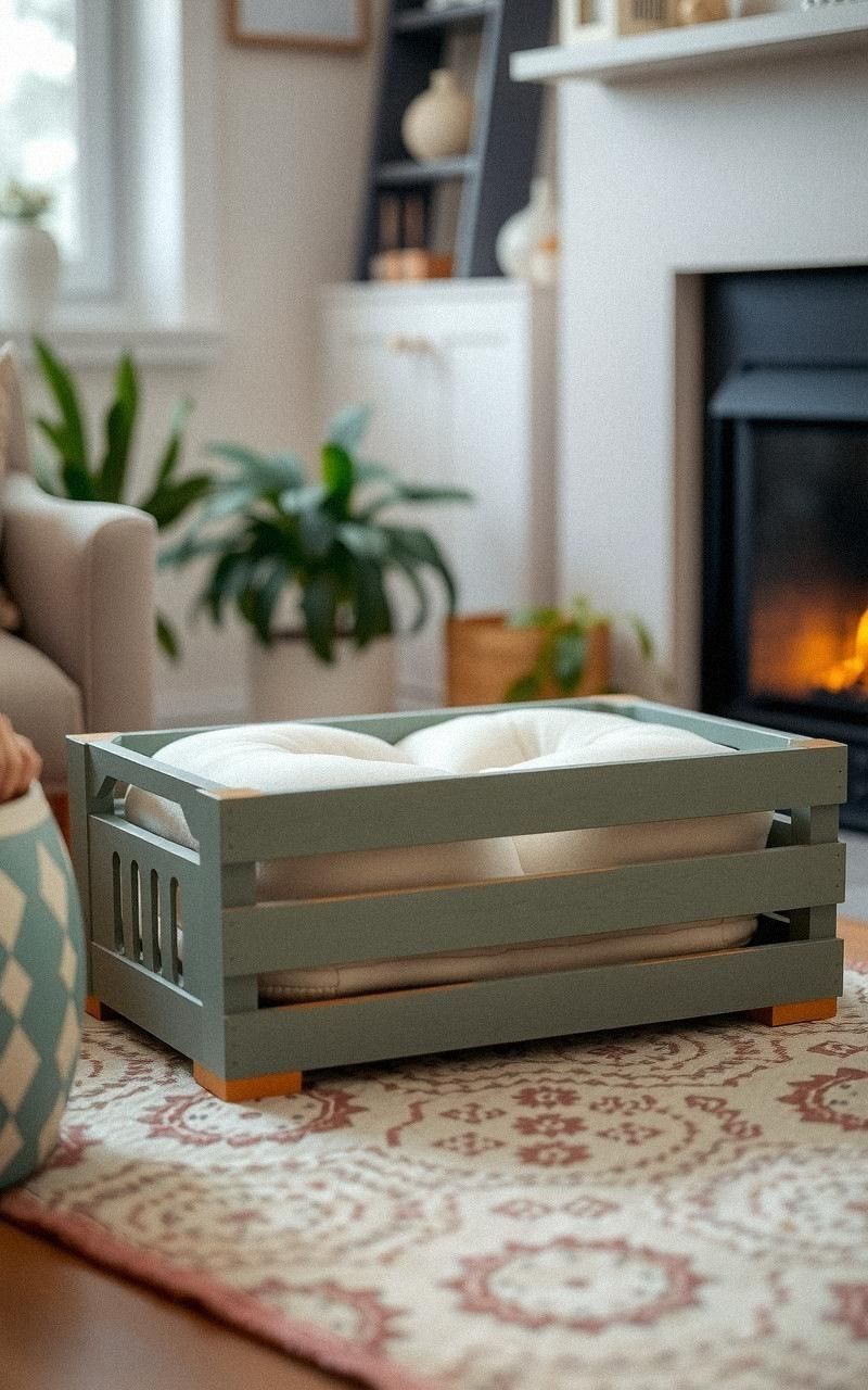Repurpose a Wooden Crate Into a Pet Bed Frame