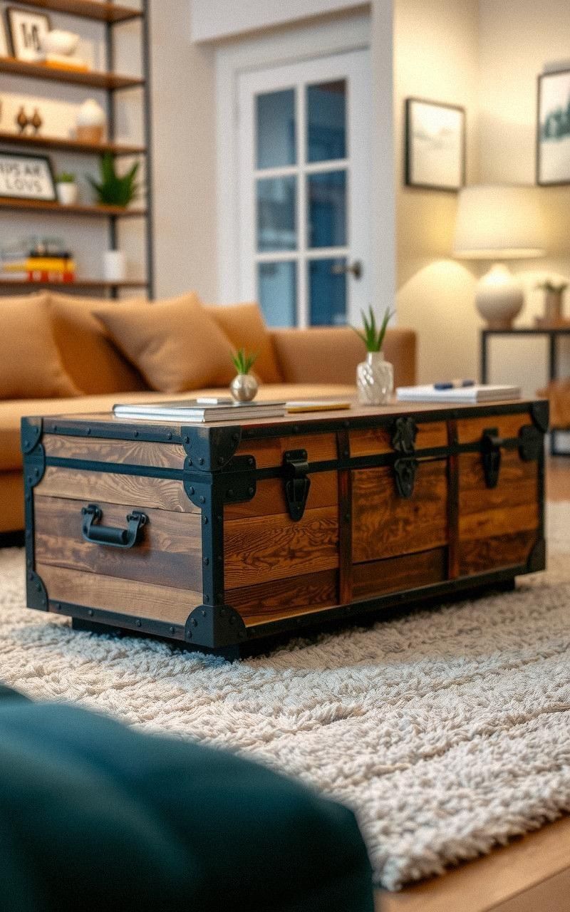 Turn a Vintage Trunk Into a Functional Coffee Table