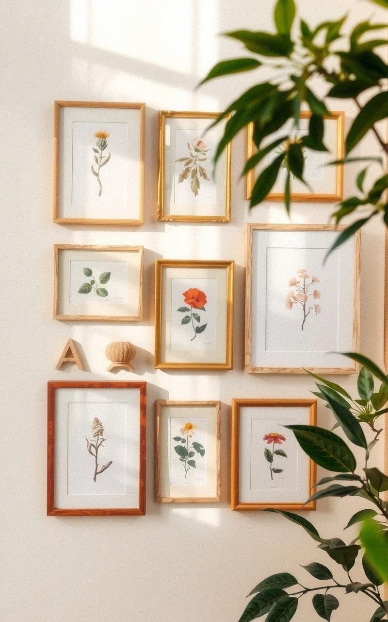 Arrange Vintage Botanical Prints for a Natural Touch