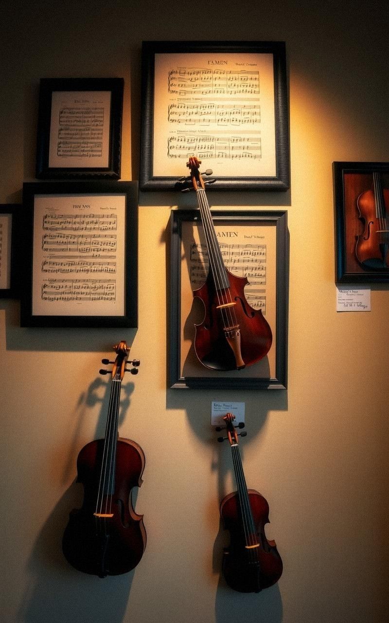 Combine Vintage Sheet Music and Old Instruments