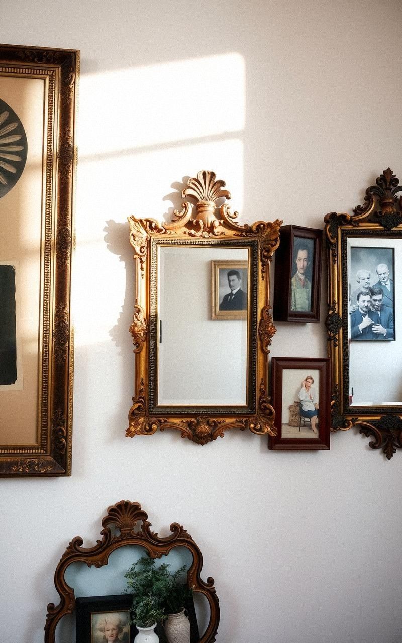 Incorporate Vintage Mirrors for Light and Dimension
