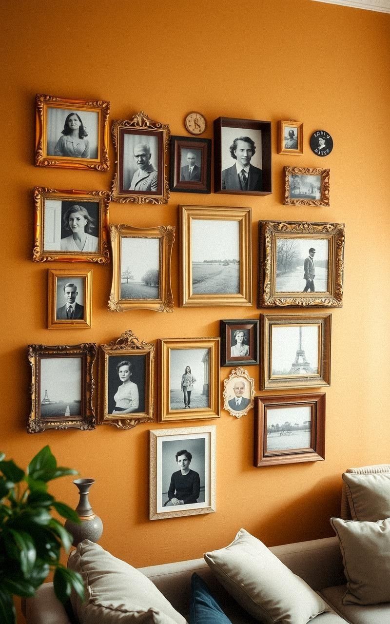 Mix Antique Frames With Classic Black-And-White Photos