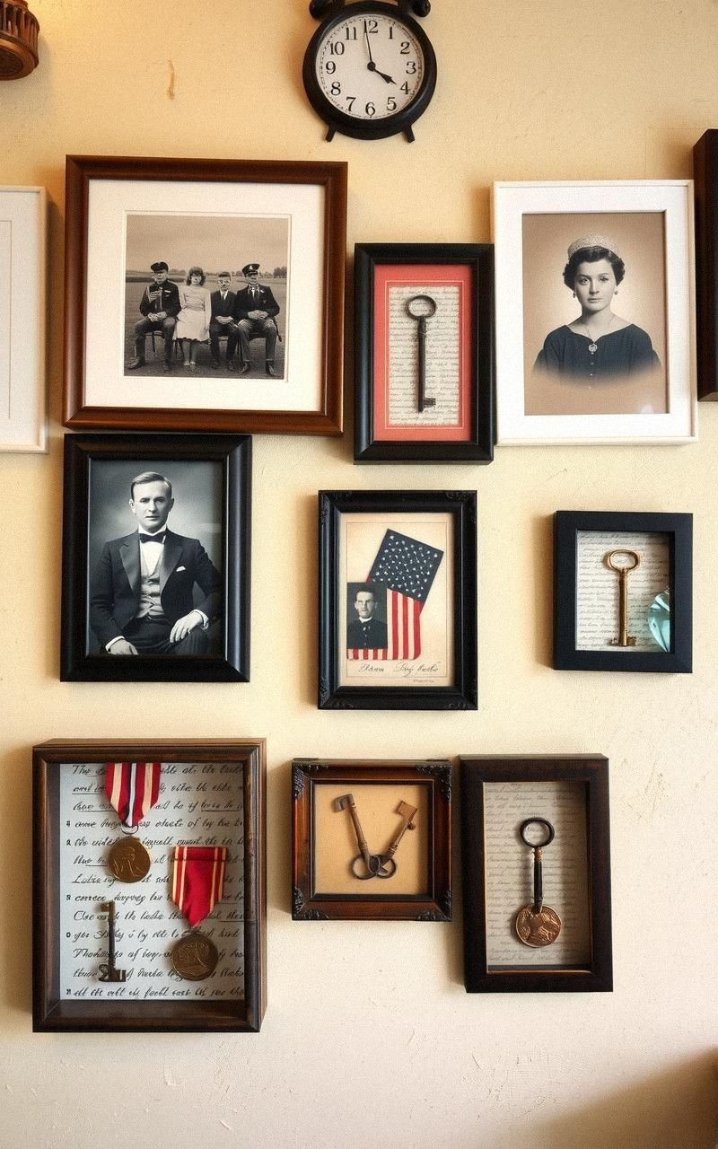 Use Old Family Heirlooms as Gallery Wall Elements