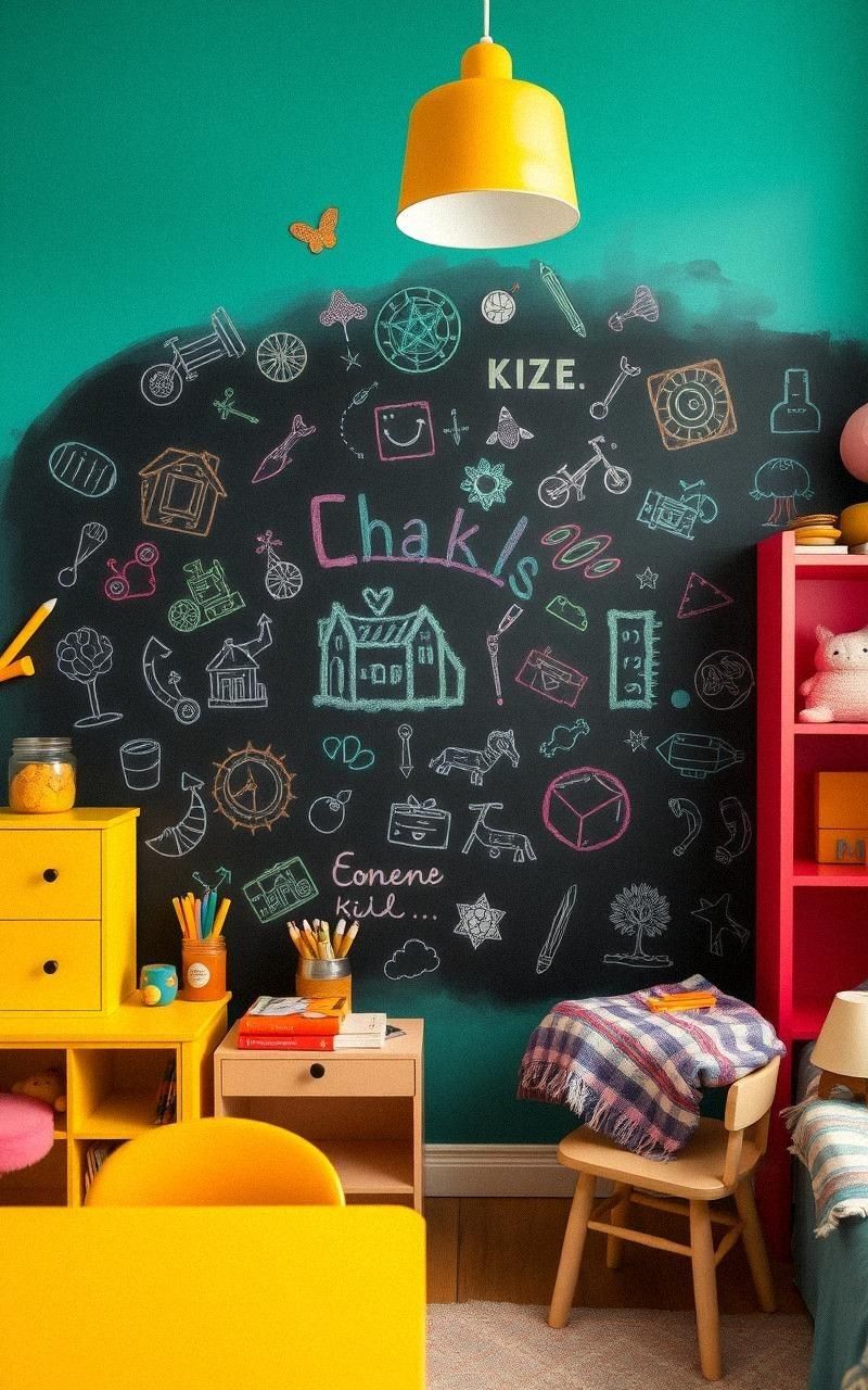 Chalkboard Walls for Creative Drawing