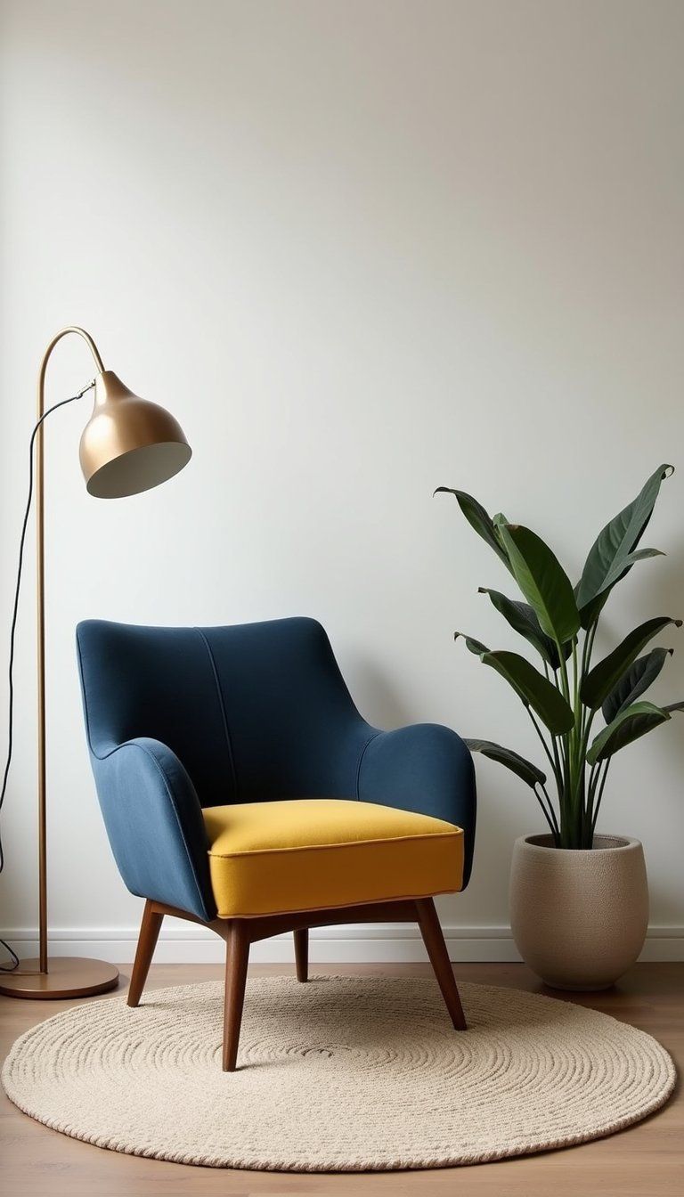 Bold Color Block Chair With Minimal Accessories