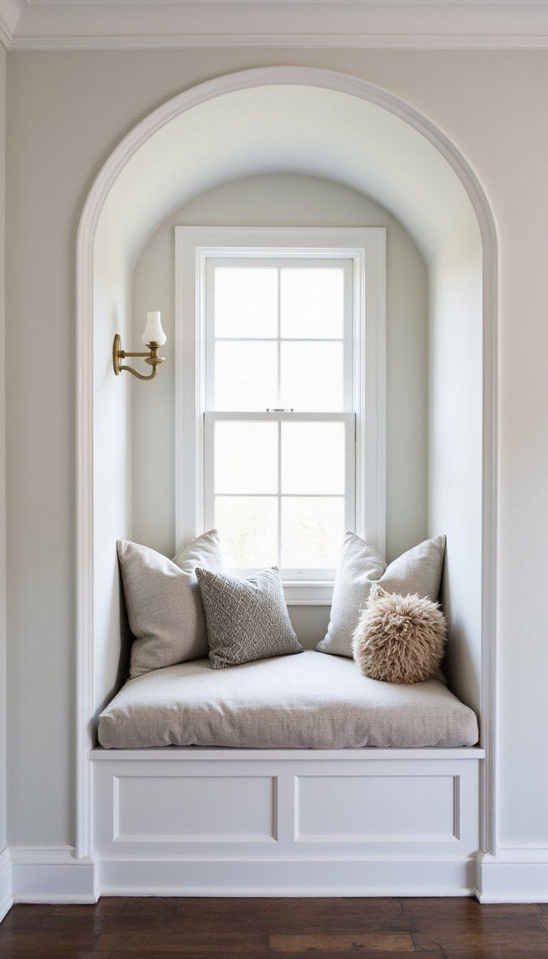 Cozy Reading Nook Inside An Arched Niche