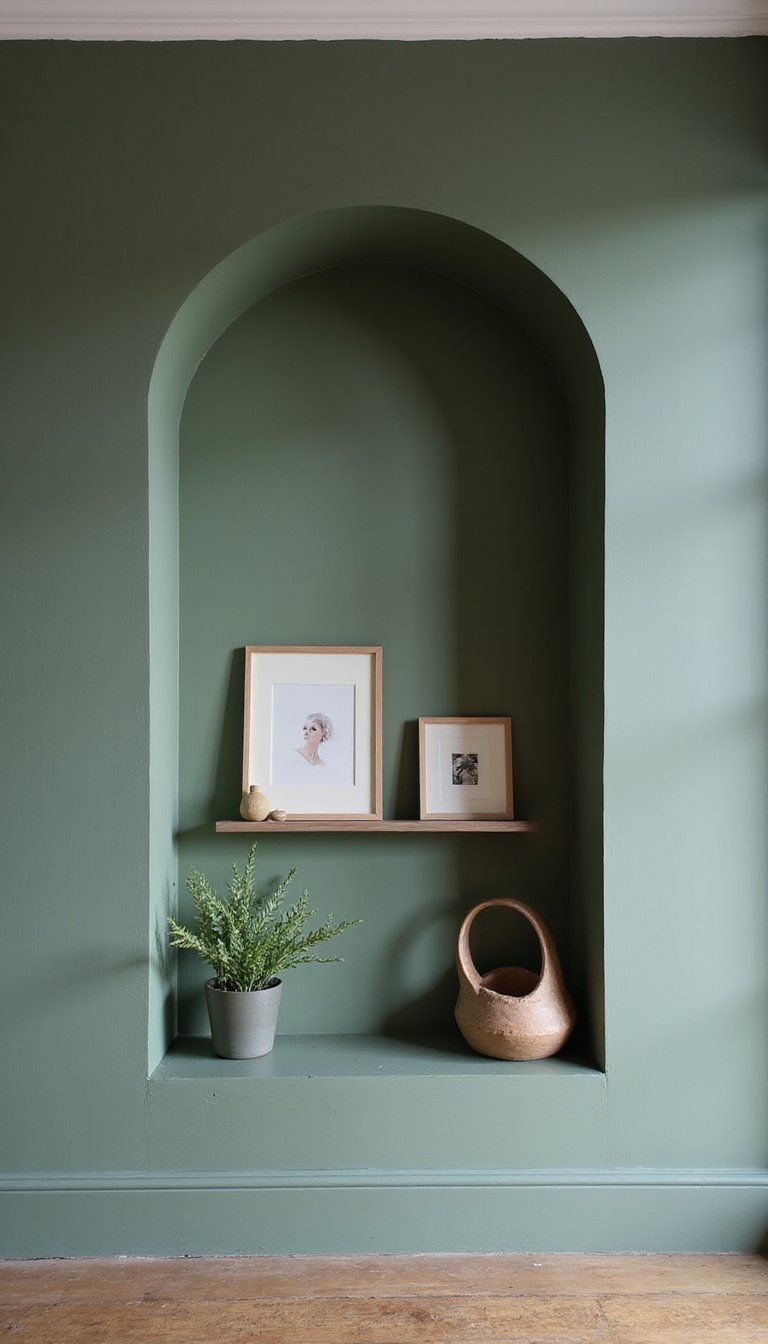 Gallery Wall Alcove With Rotating Artwork Display