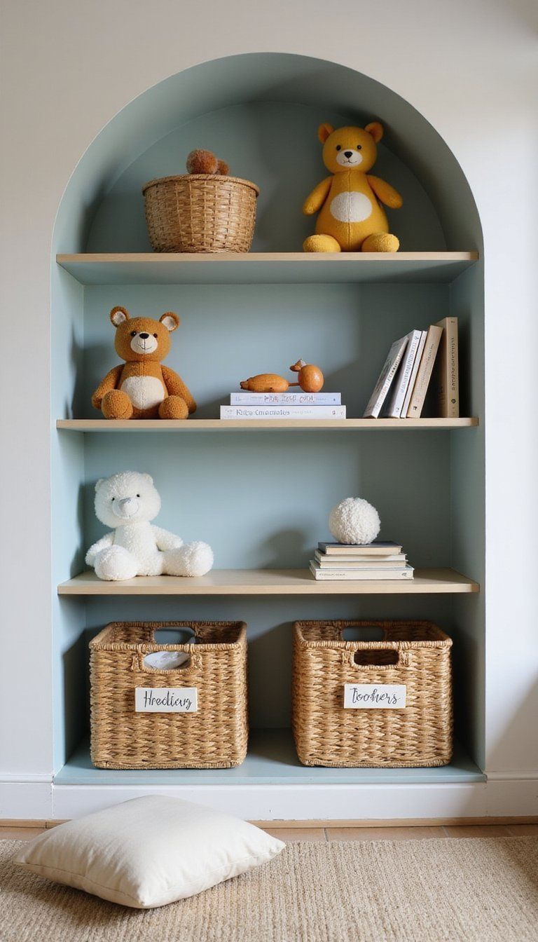 Kids Toy Nook With Baskets And Labels