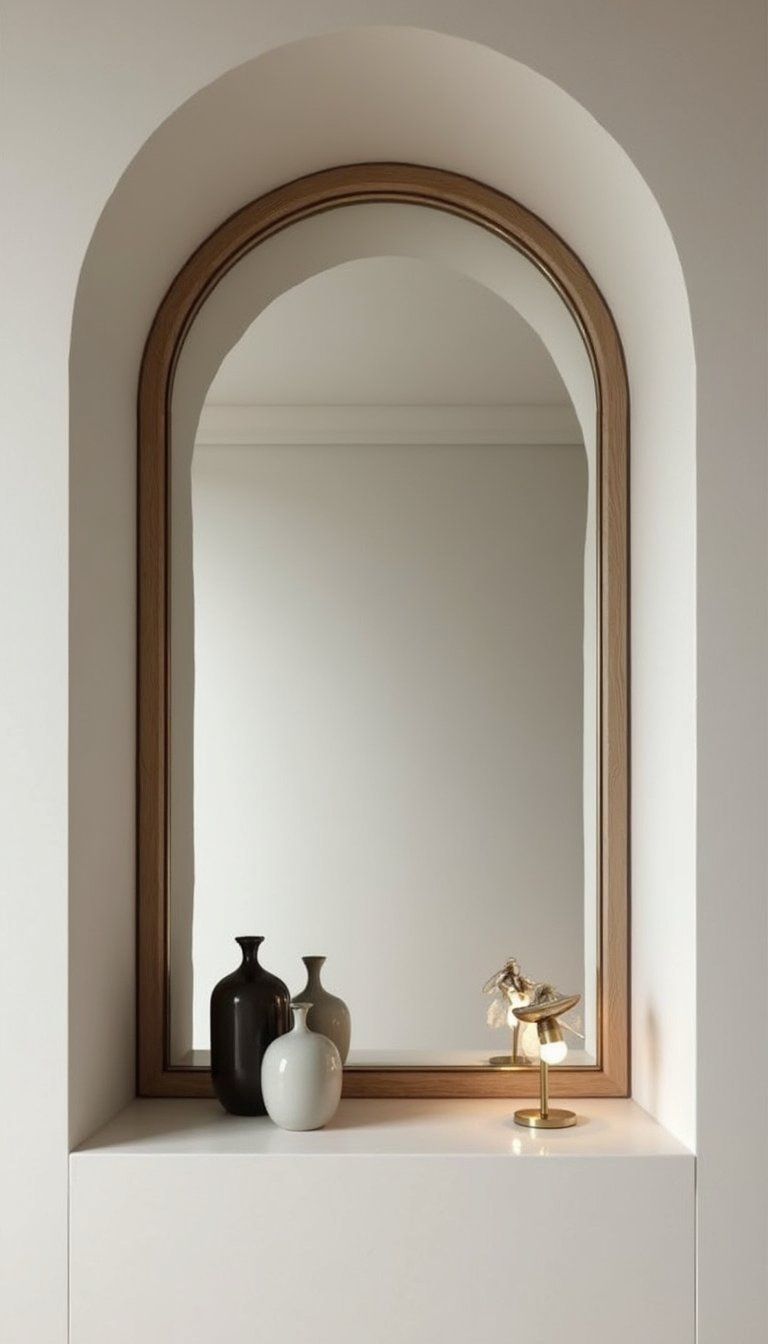 Mirror Backed Niche To Expand Light And Space