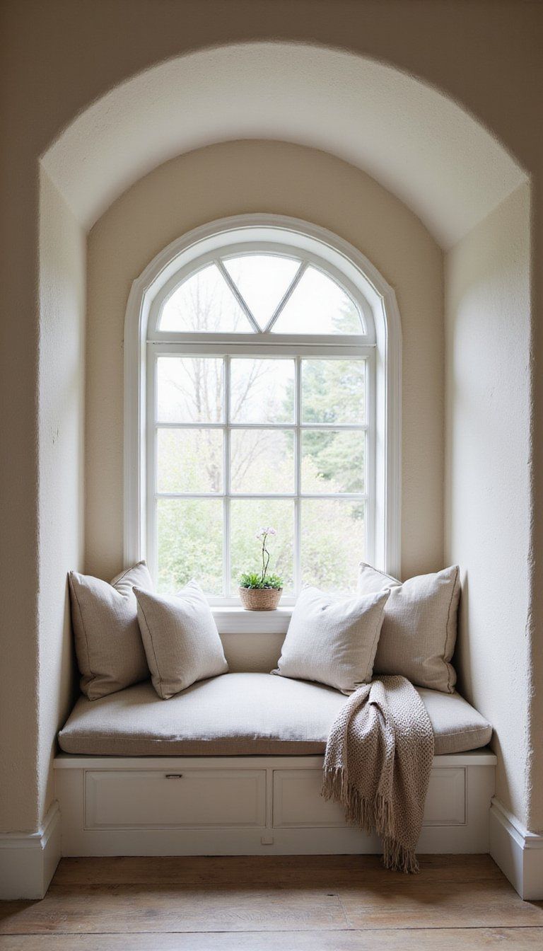 Arched Nook Built-In Bench For Cozy Reading Corners