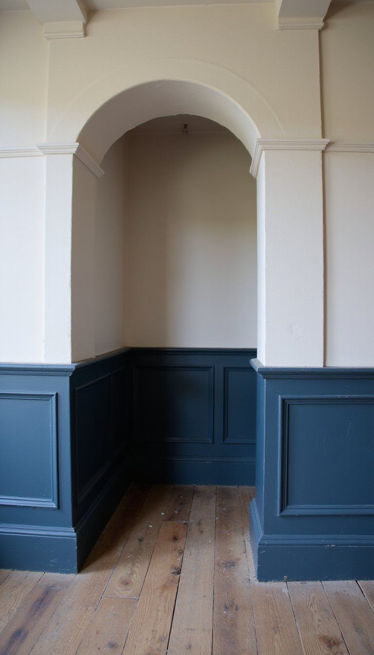 Wainscoted Archway Paired With Classic Trim Details