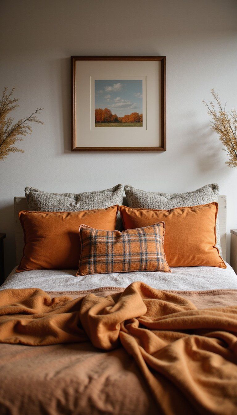 Seasonal Autumn Hues And Pumpkin Spice Textiles