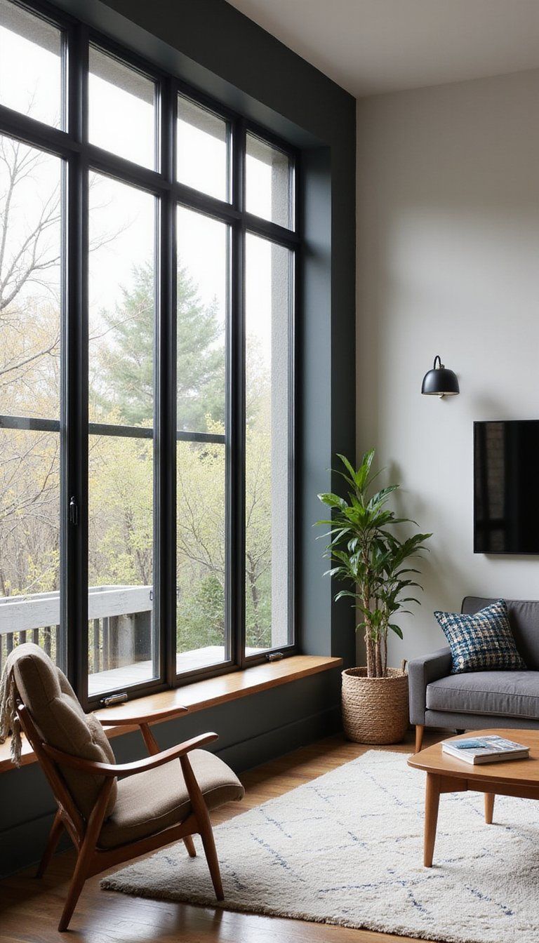 Black Frames With Color-Blocked Trim And Molding