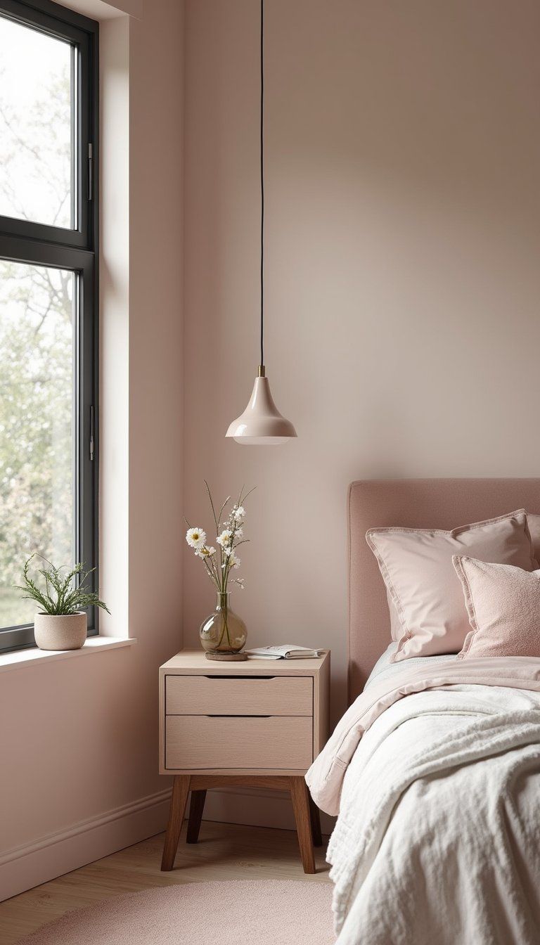 Black Window Frames Against Soft Pastel Walls