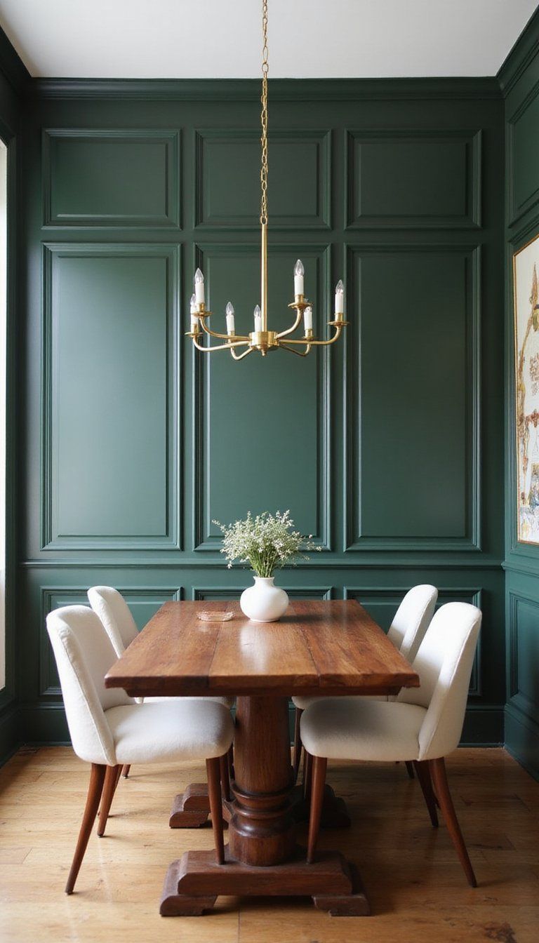 Dark Green Board And Batten For Dramatic Flair