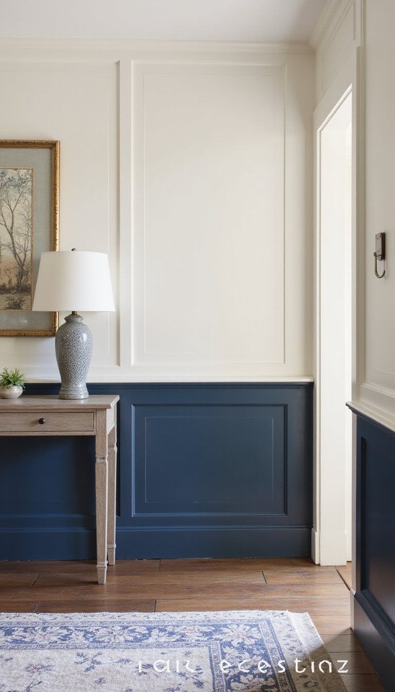 Half-Wall Board And Batten With Wainscoting Trim