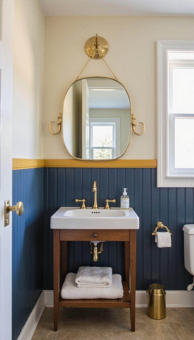 Painted Stripes Between Battens For Graphic Pop