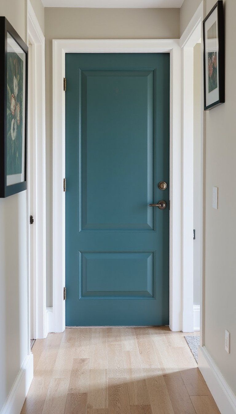 Accent Door In A Bold Blocked Hue