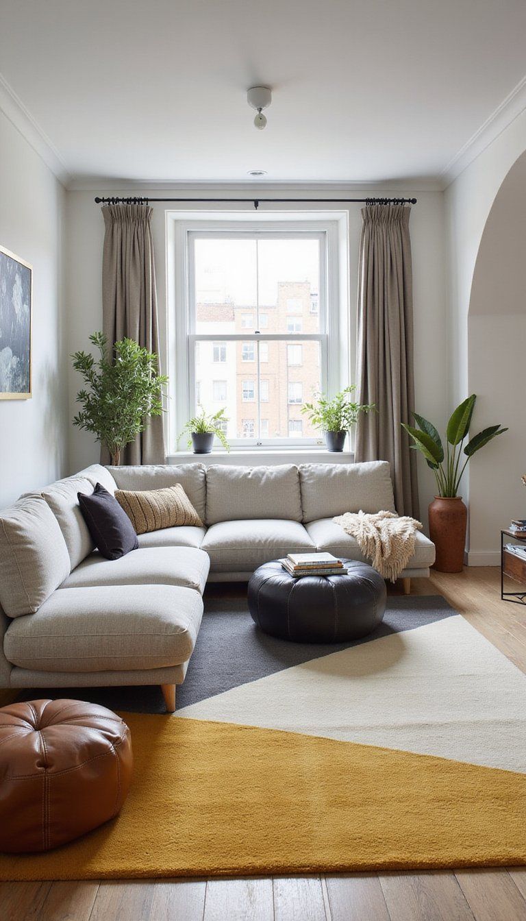 Bold Block Rugs To Anchor Open Spaces