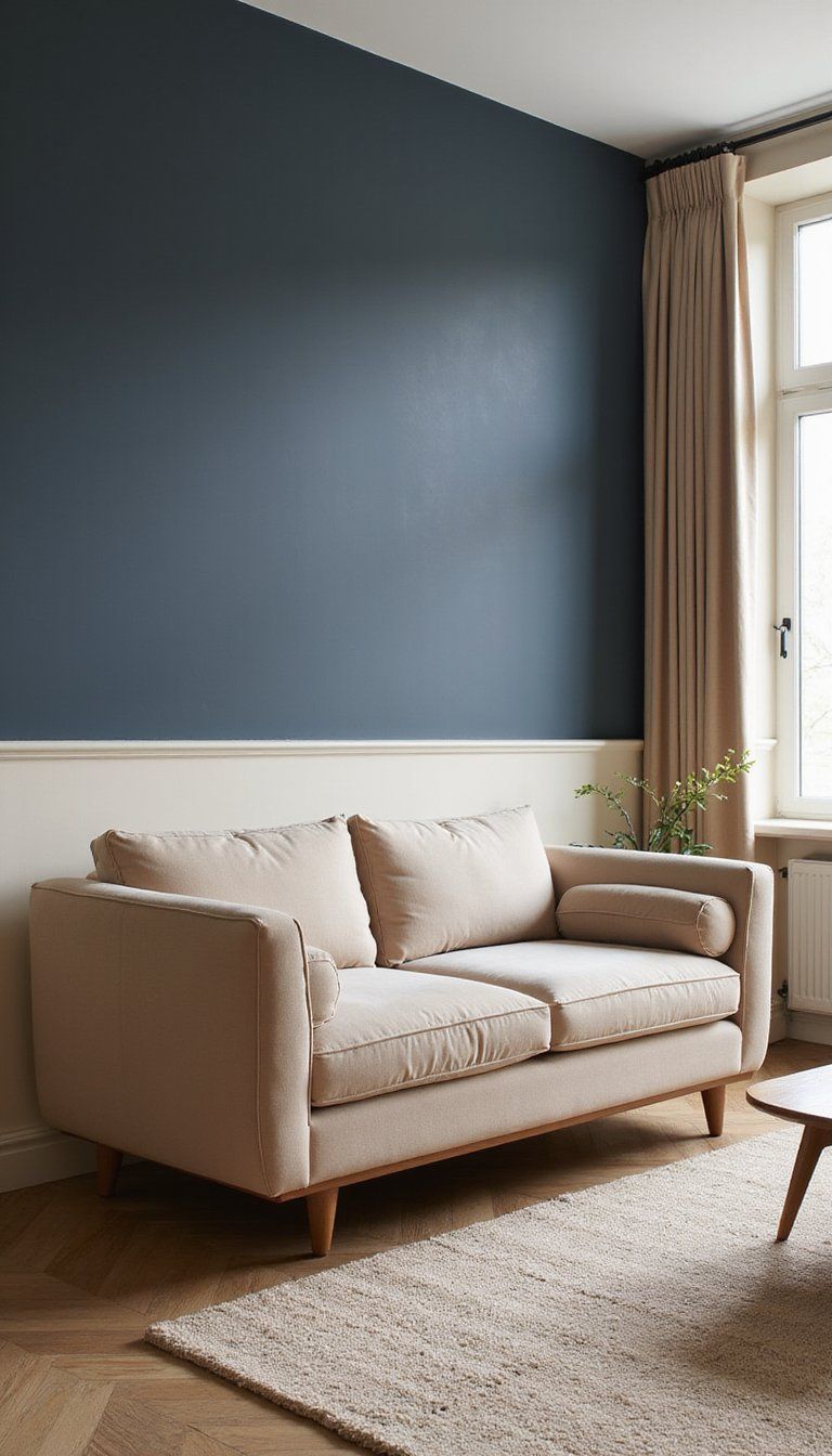 Two-Tone Walls For Modern Living Rooms