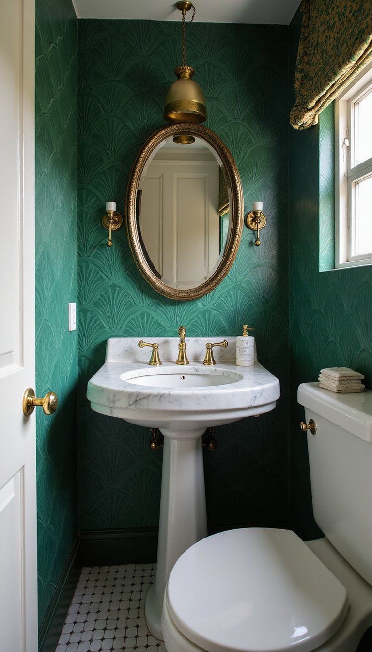 Art Deco Fan Pattern With Luxe Dark Hues