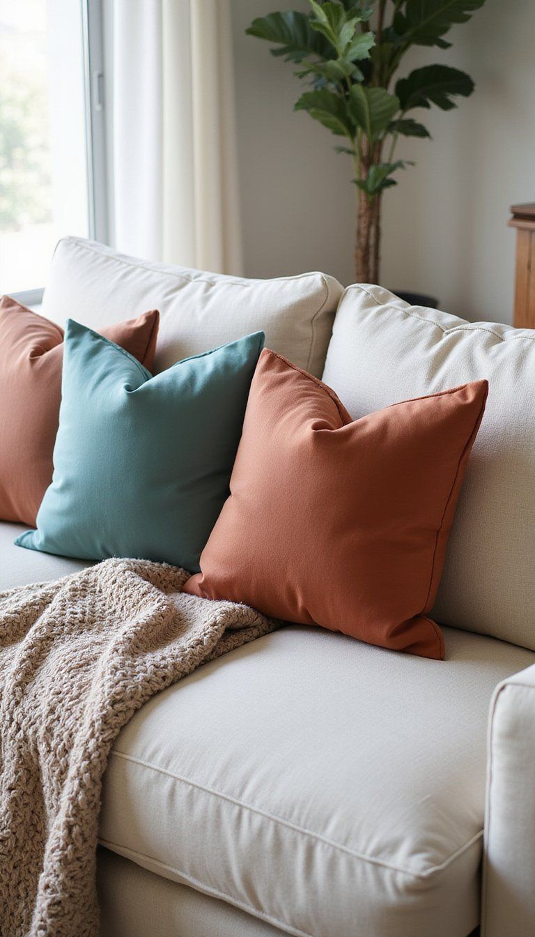 Swap Out Throw Pillows For New Color
