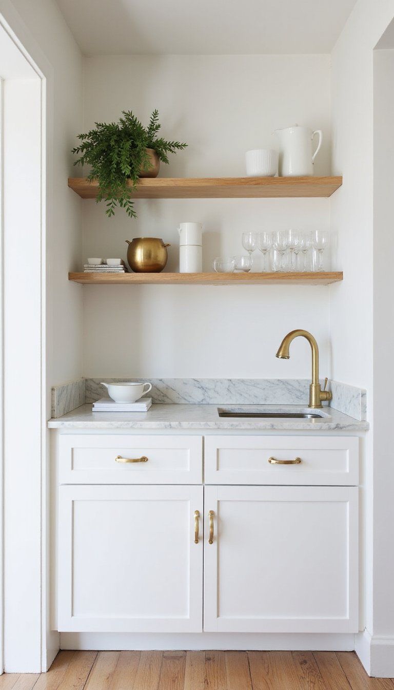 Marble Countertop Mini Bar Nook Elegance And Ease