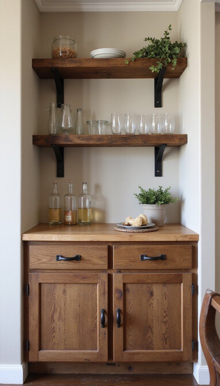 Rustic Barnwood Built-In Bar Nook Warmth And Texture
