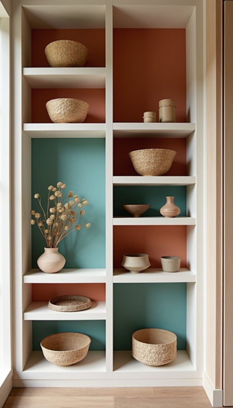 Geometric Cubby Shelves For Eclectic Finds