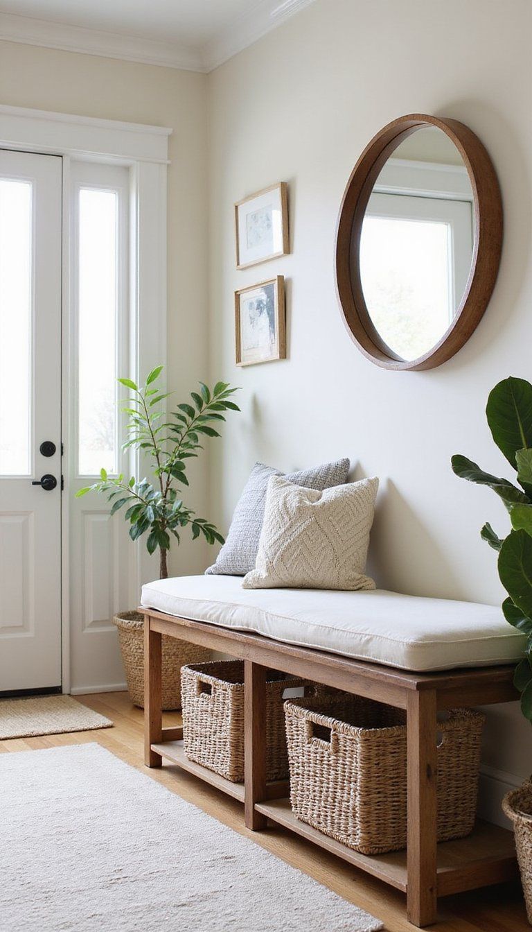 Console Paired With Bench For Functional Seating