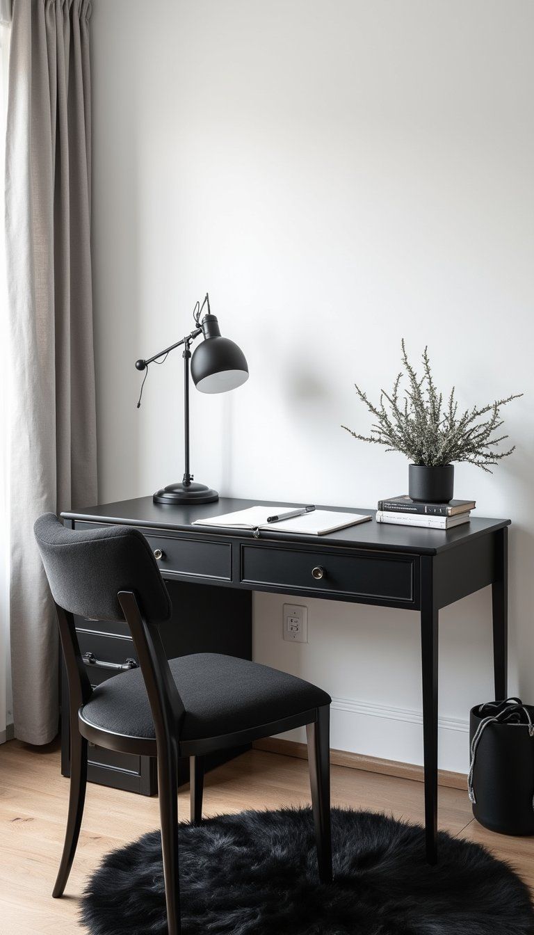 Monochrome Black And White Modern Office