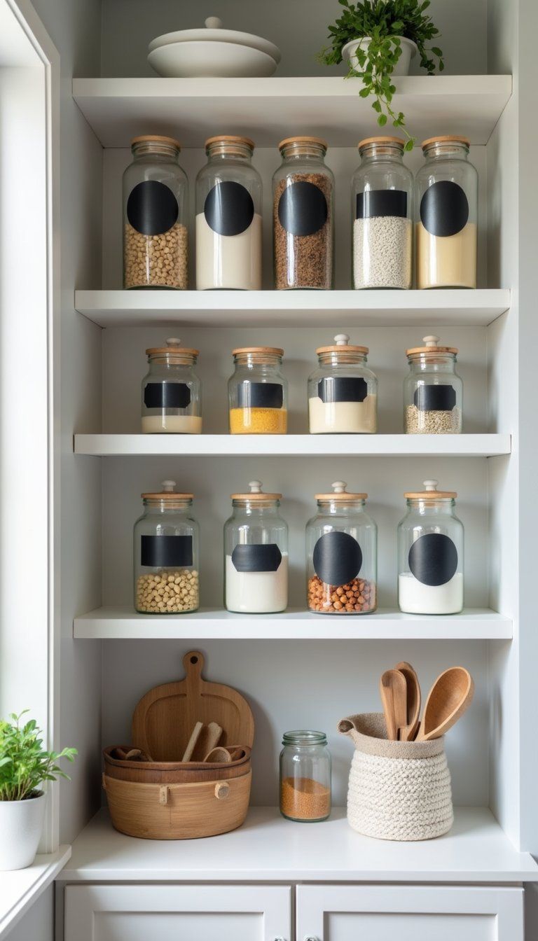Clear Glass Jars With Chalkboard Labels