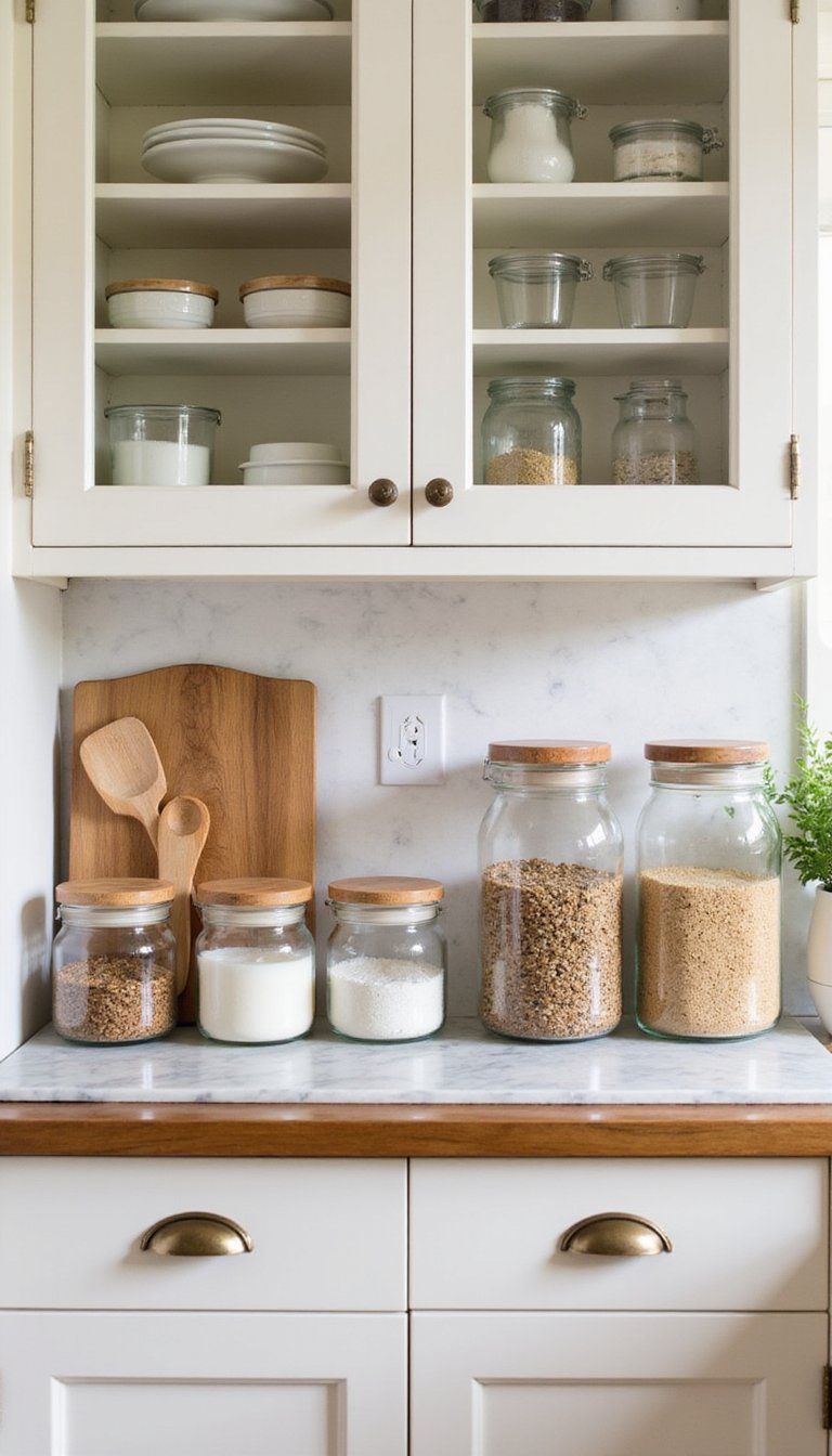 Dedicated Baking Station With Clear Ingredient Jars