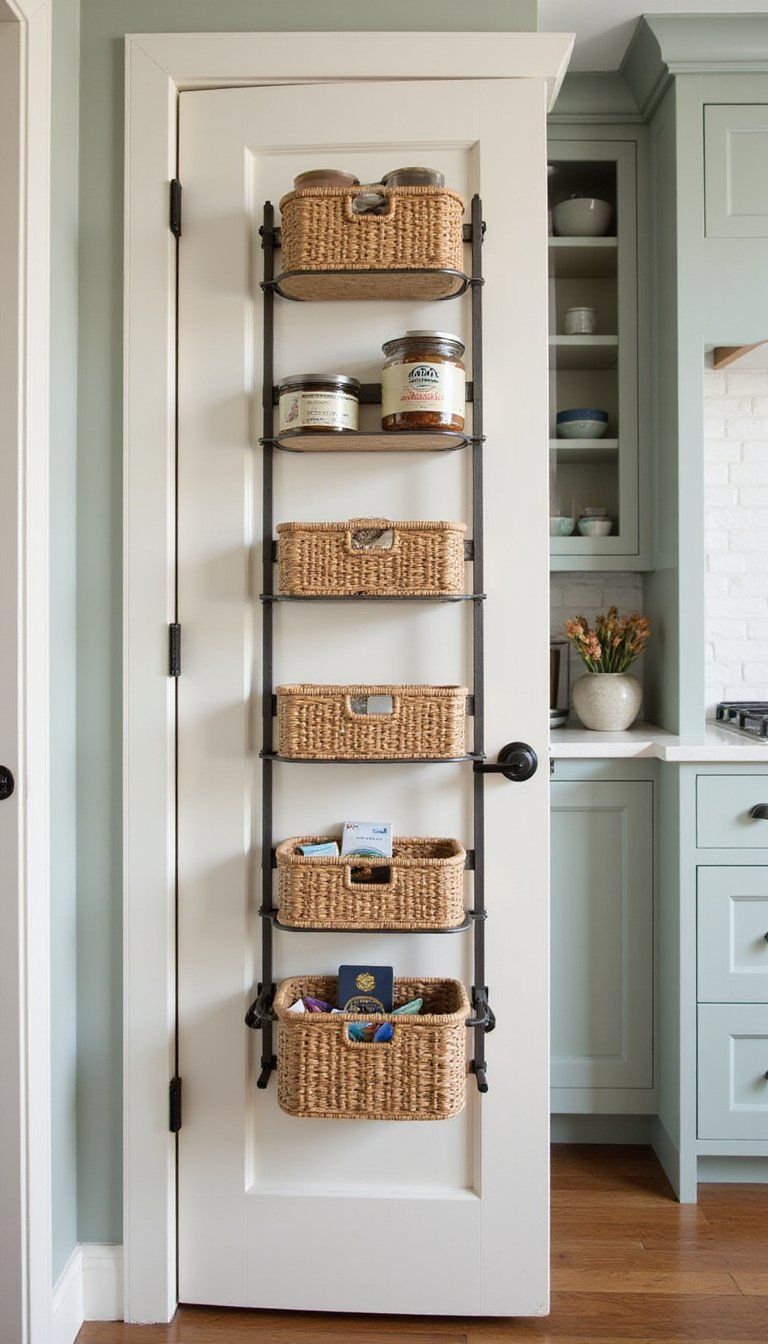 Door-Mounted Rack For Extra Vertical Storage