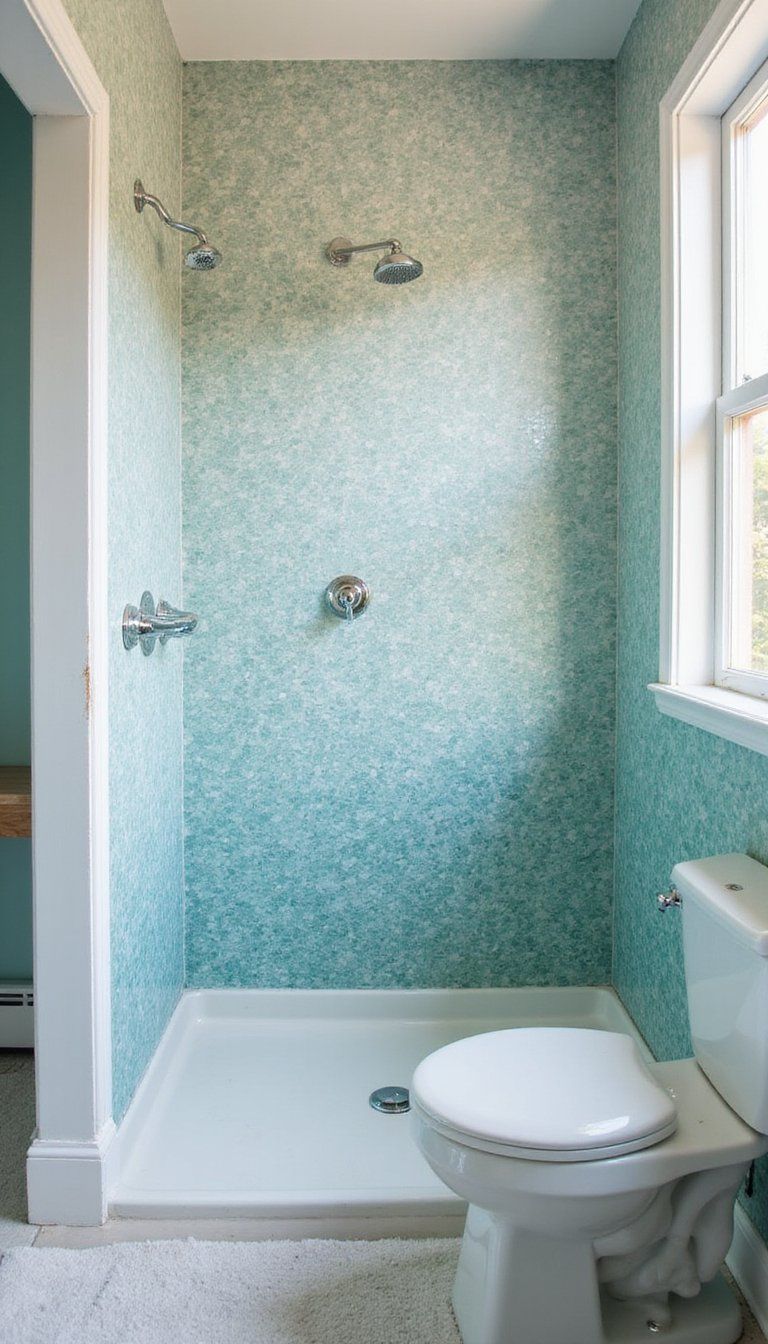 Mosaic Fish Scale Tiles In Soothing Sea Tones