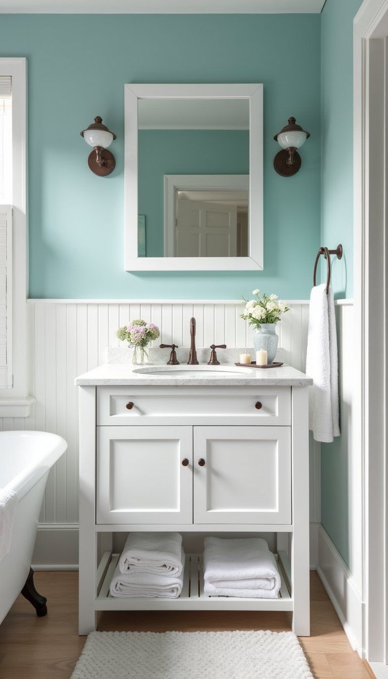 Soft Blue And White Coastal Paint Palette Scheme