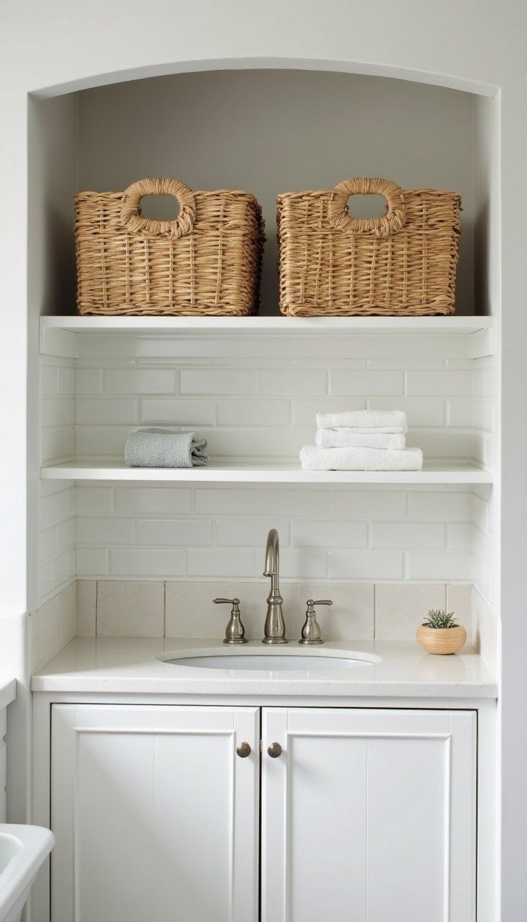 Woven Seagrass Baskets For Towel Storage And Style