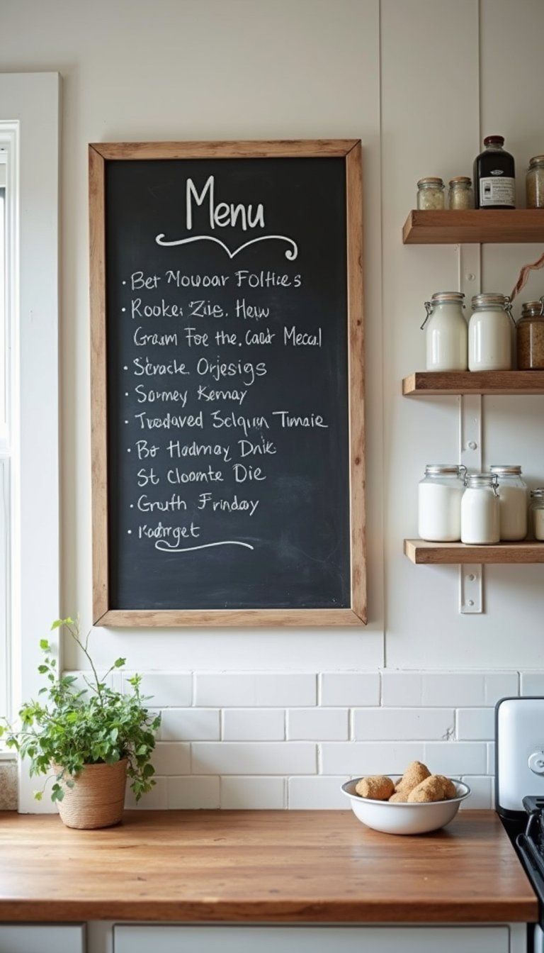 Chalkboard Menu Wall For Rustic Everyday Charm