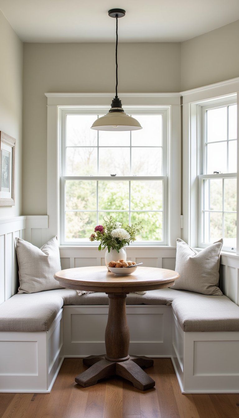 Recessed Nook With Built-In Bench Seating