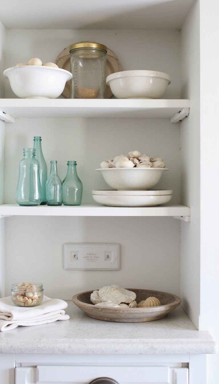 Shell And Seaglass Accents For Subtle Coastal Touches