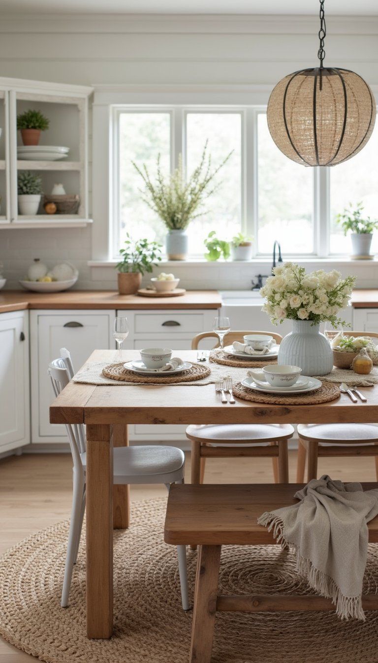 Woven Placemats And Jute Rug Layering Ideas