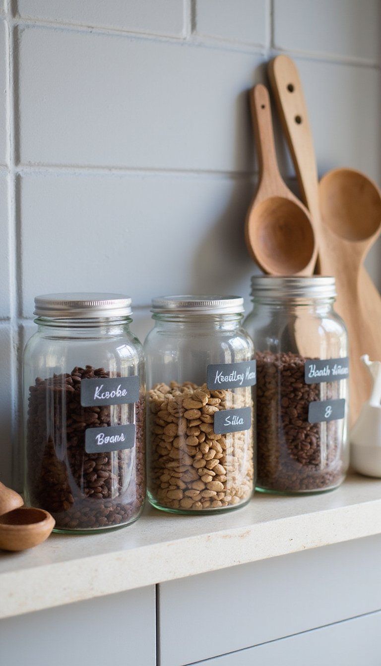 Glass Canister Display For Coffee And Beans