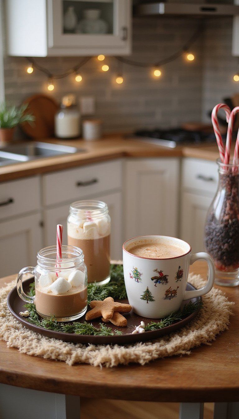 Seasonal Holiday Hot Cocoa And Coffee Display