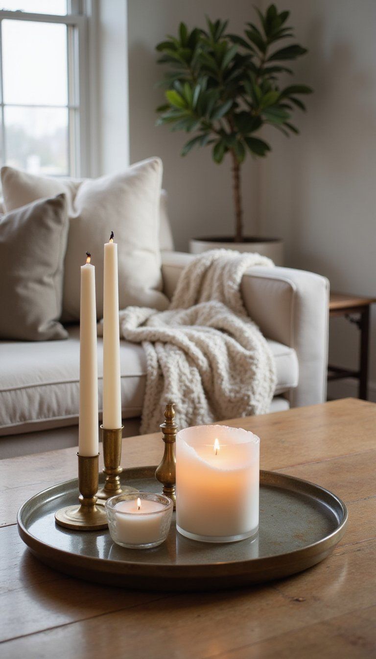 Candle Cluster Arrangement For Cozy Evenings