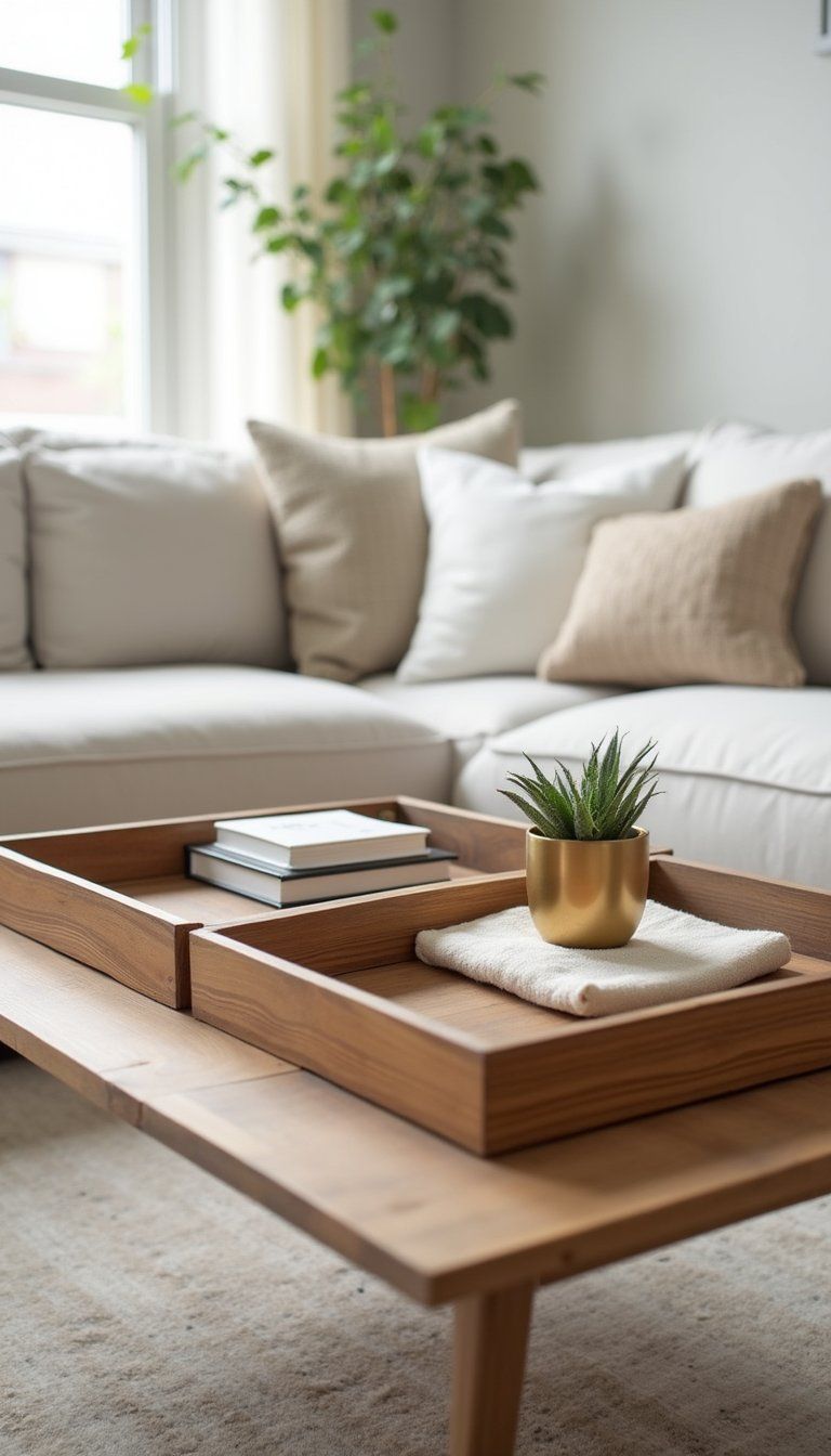 Layered Trays For Curated Coffee Table Styling