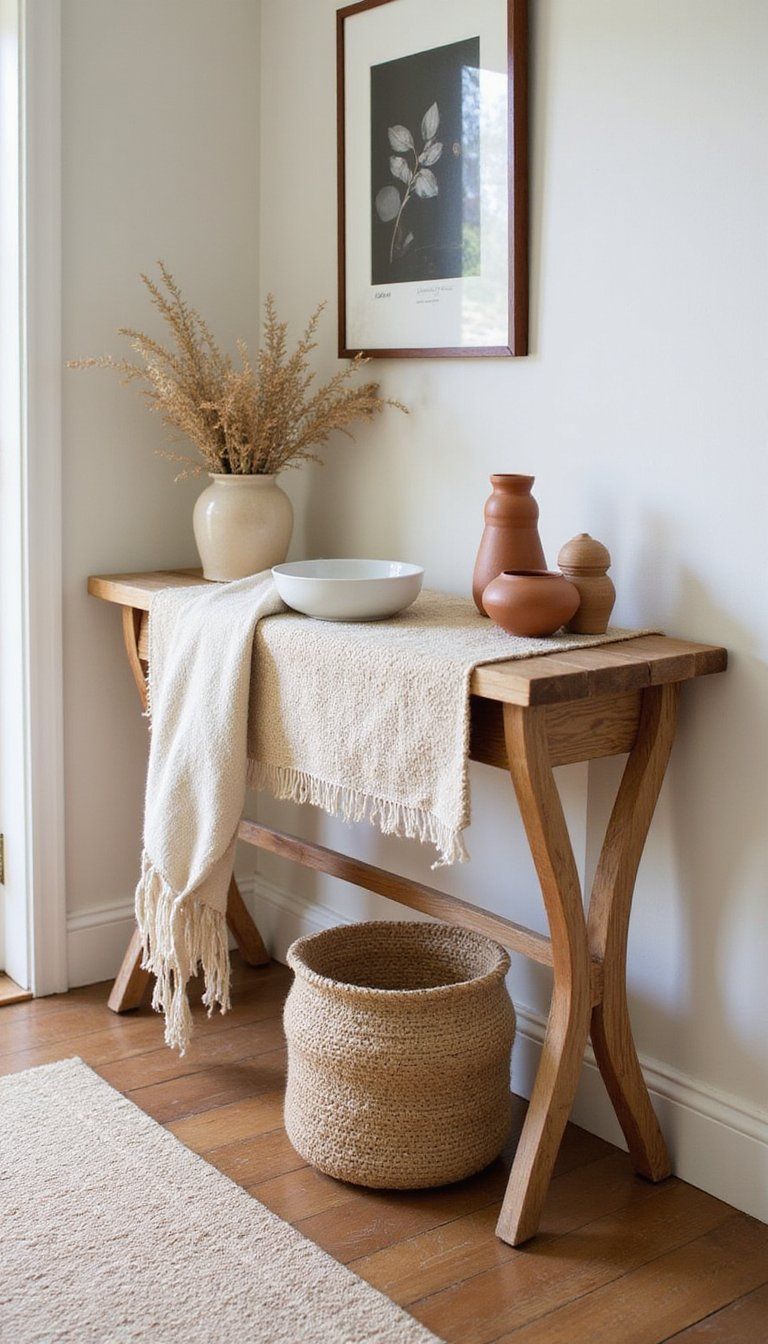 Cozy Layered Textiles For Warm Entryways
