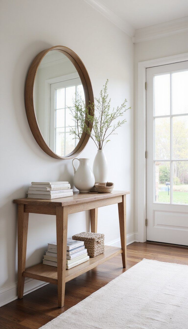 Mirror-Backed Console For Light And Depth