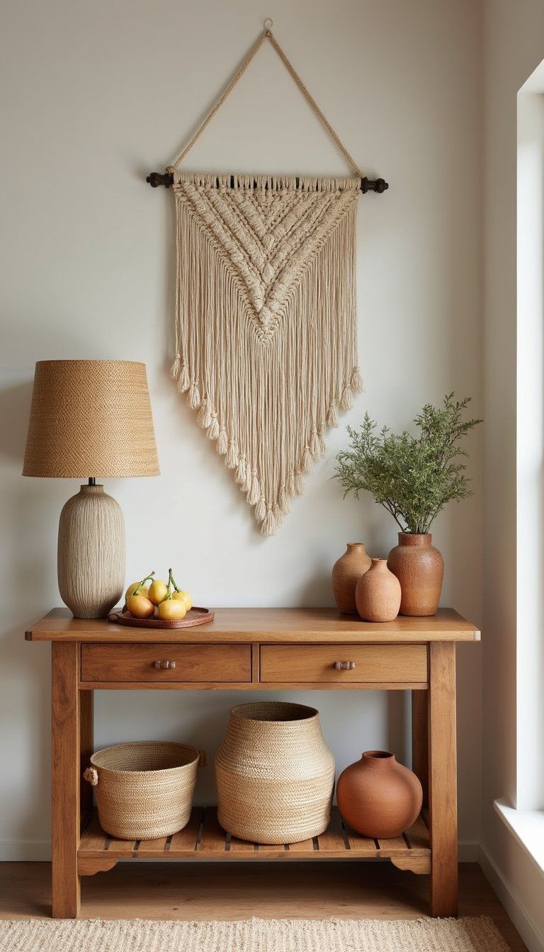 Woven And Rattan Layers For Boho Texture
