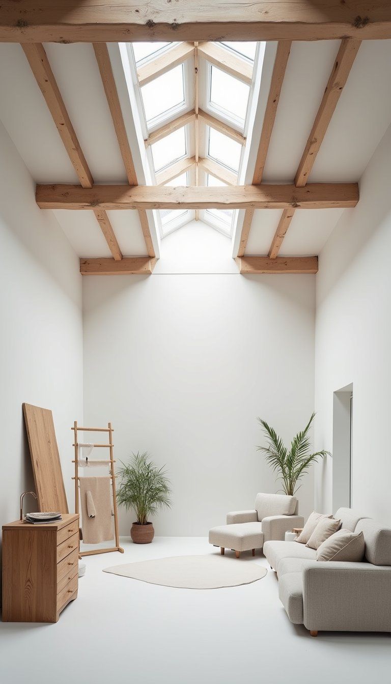 Layered Skylight And Beam Combo For Depth