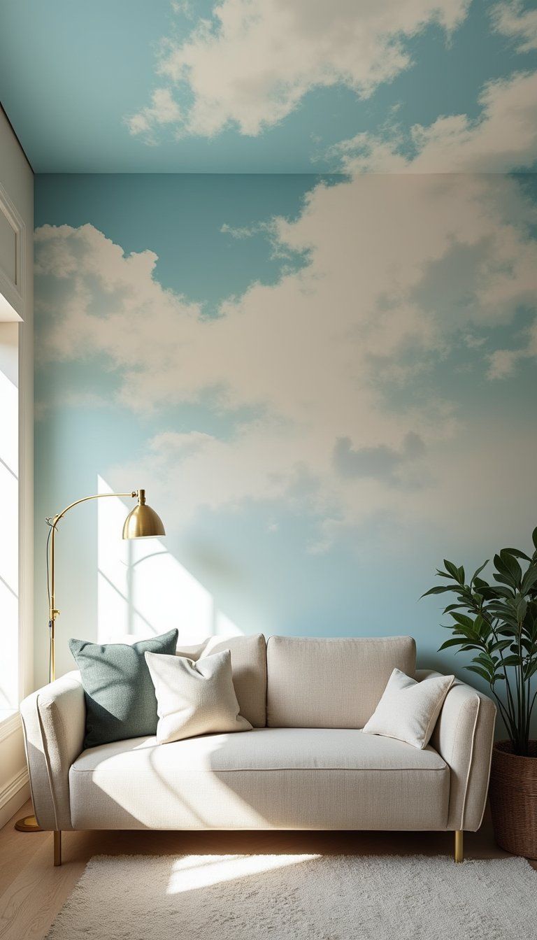 Painted Mural Ceiling For Artistic Overhead Scene